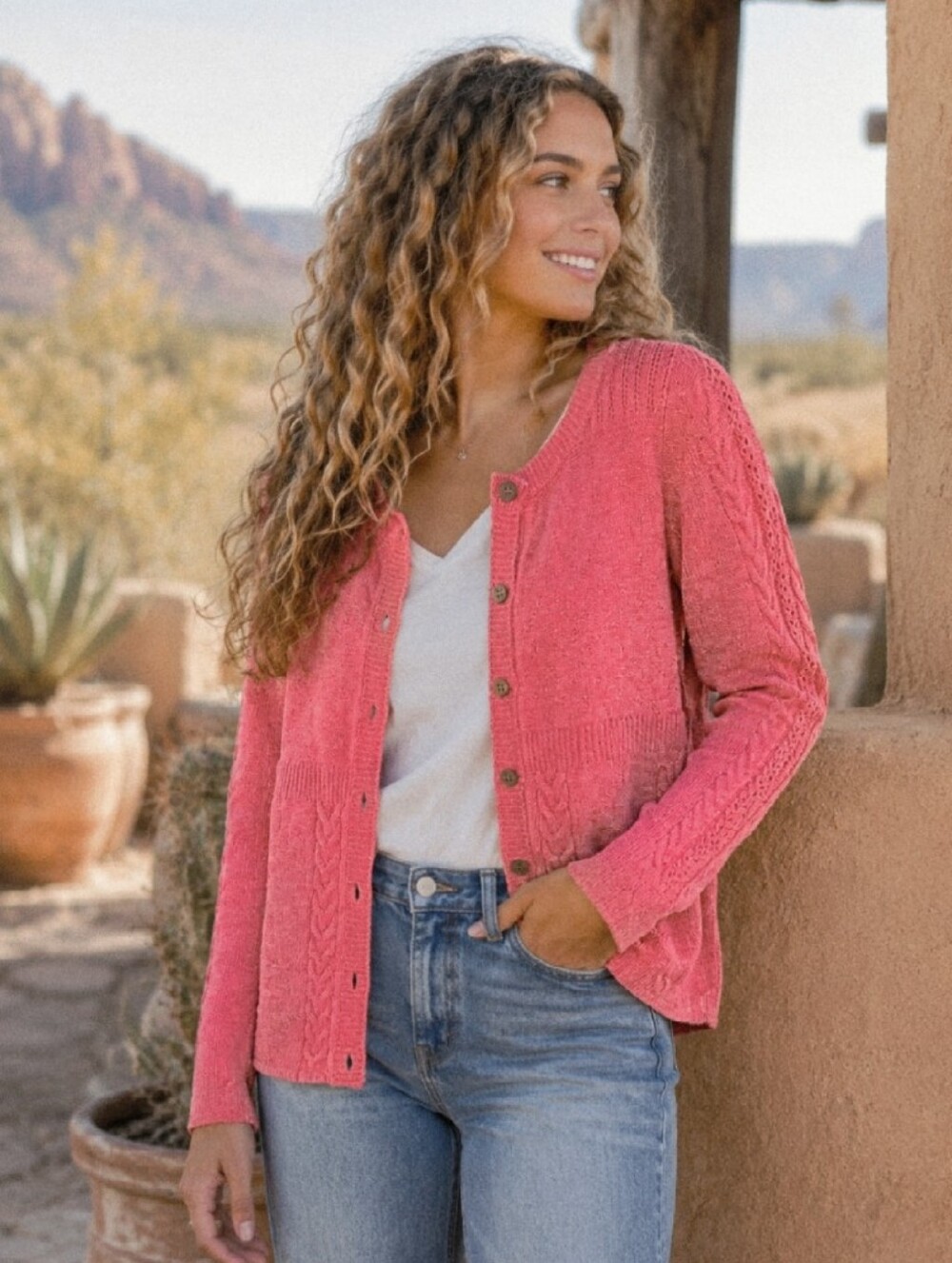 Sundance Villa Alpaca Wool Blend Cardigan XS